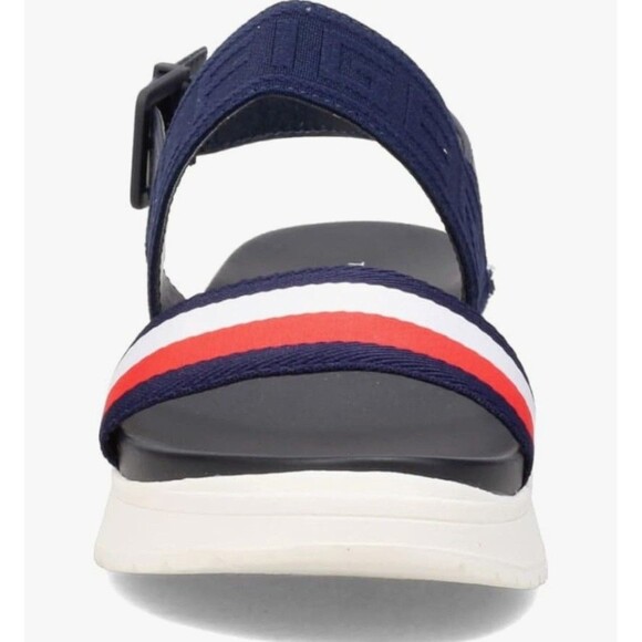 Tommy Hilfiger Blue Red White Sandals Women's Low Wedge Blue 10 NEW - Picture 7 of 8